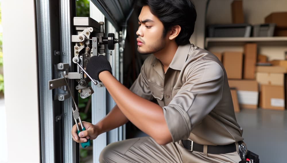 Our professional garage door track repair process